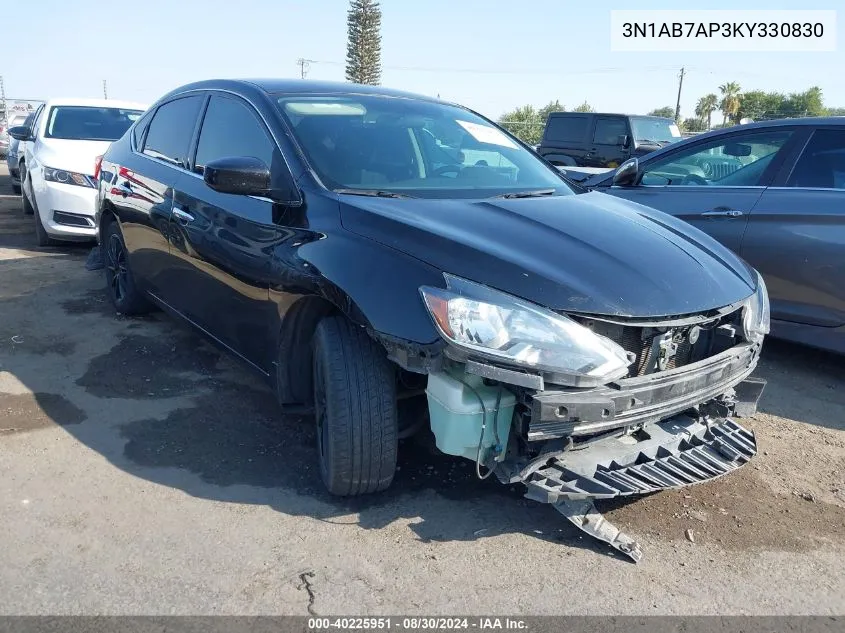 3N1AB7AP3KY330830 2019 Nissan Sentra S