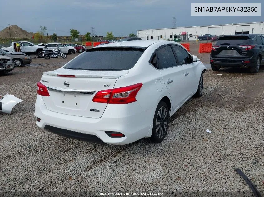 3N1AB7AP6KY432350 2019 Nissan Sentra Sv