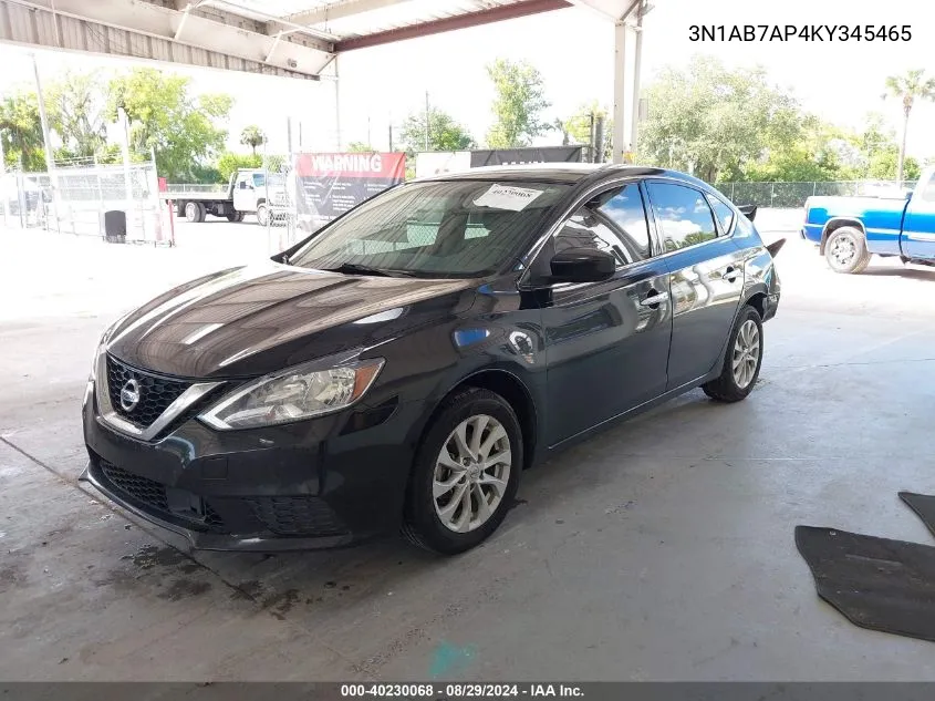 3N1AB7AP4KY345465 2019 Nissan Sentra Sv