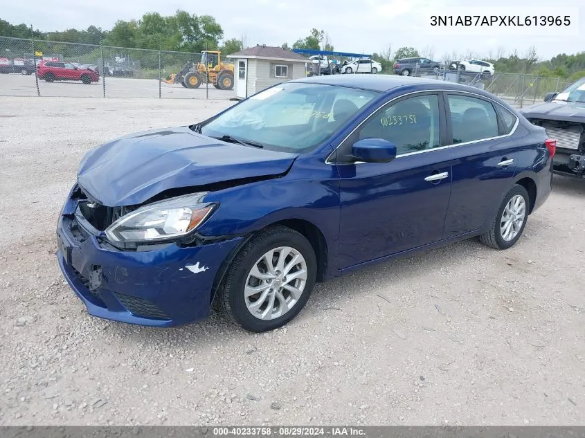 2019 Nissan Sentra Sv VIN: 3N1AB7APXKL613965 Lot: 40233758