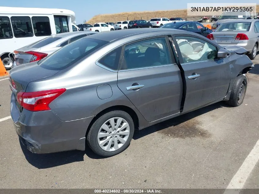 3N1AB7AP1KY295365 2019 Nissan Sentra S