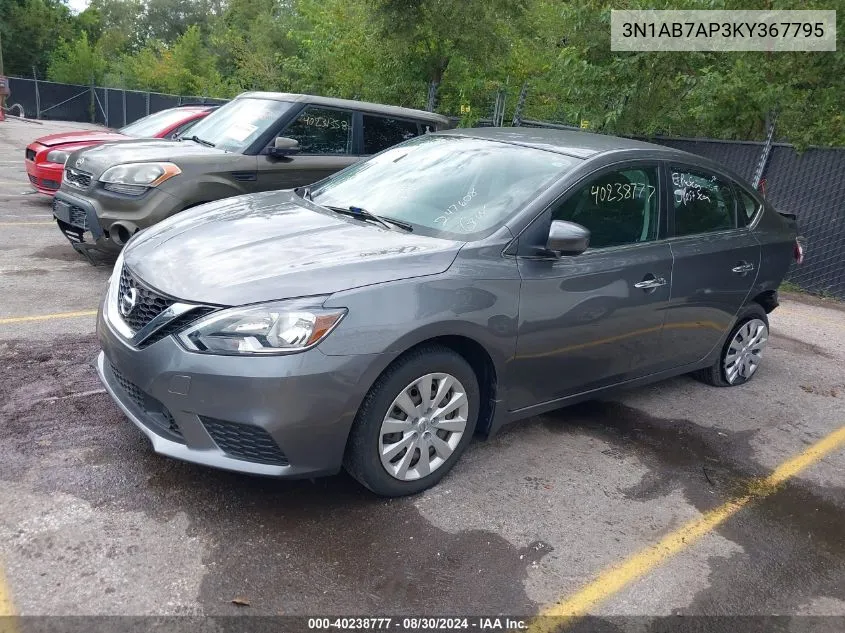 3N1AB7AP3KY367795 2019 Nissan Sentra S