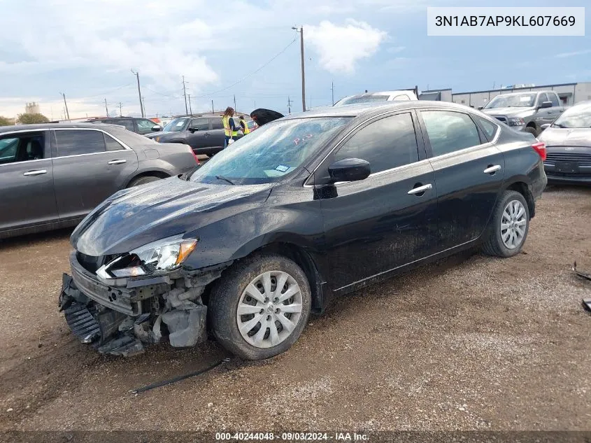 2019 Nissan Sentra Sv VIN: 3N1AB7AP9KL607669 Lot: 40244048