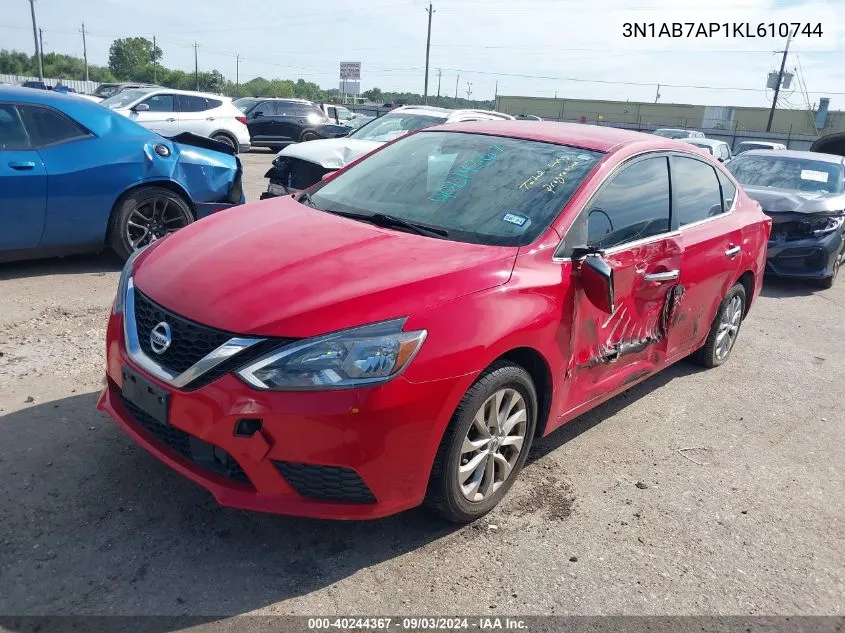 3N1AB7AP1KL610744 2019 Nissan Sentra Sv