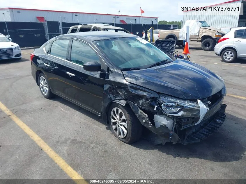 2019 Nissan Sentra Sv VIN: 3N1AB7AP1KY376771 Lot: 40246395