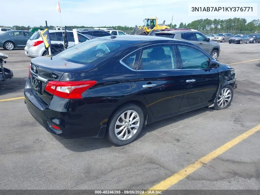 2019 Nissan Sentra Sv VIN: 3N1AB7AP1KY376771 Lot: 40246395