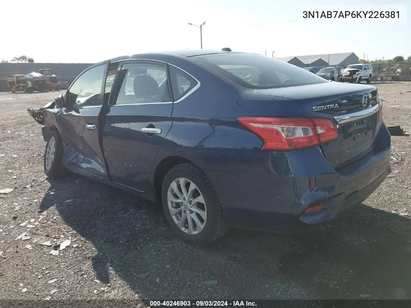 3N1AB7AP6KY226381 2019 Nissan Sentra Sv