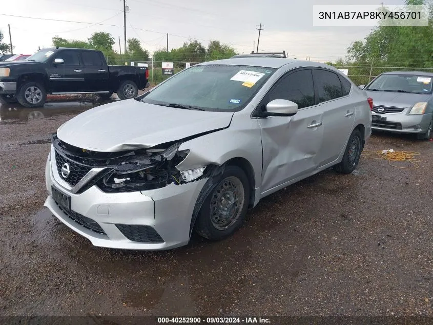 3N1AB7AP8KY456701 2019 Nissan Sentra S