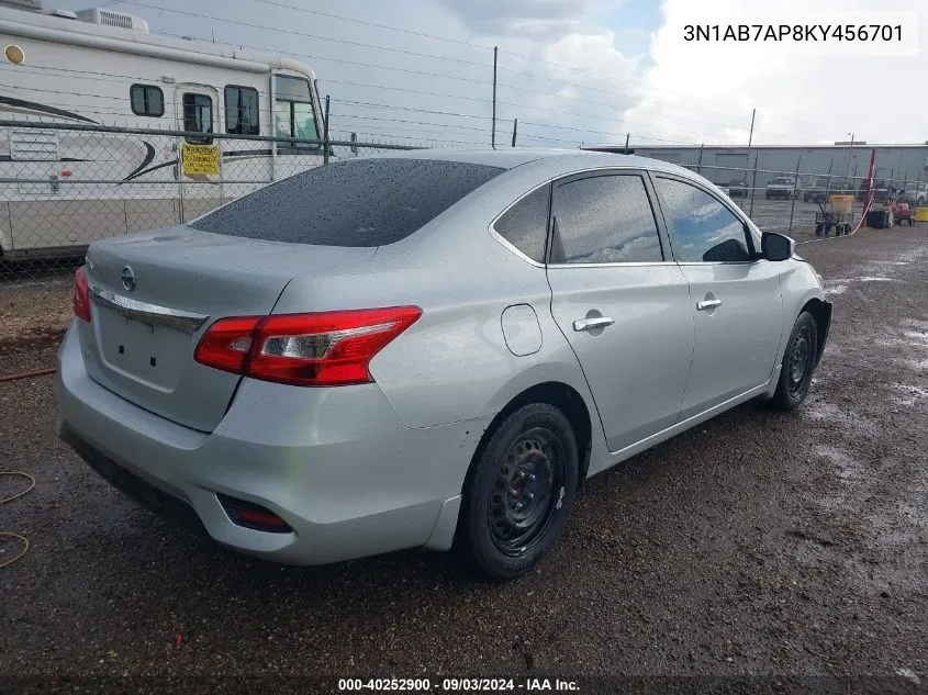 2019 Nissan Sentra S VIN: 3N1AB7AP8KY456701 Lot: 40252900