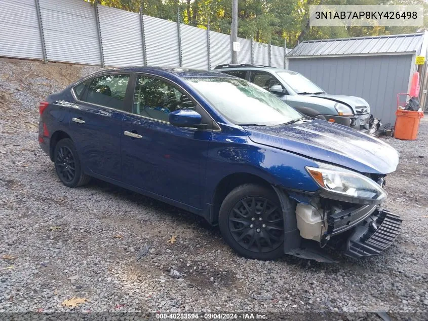 2019 Nissan Sentra S VIN: 3N1AB7AP8KY426498 Lot: 40253594