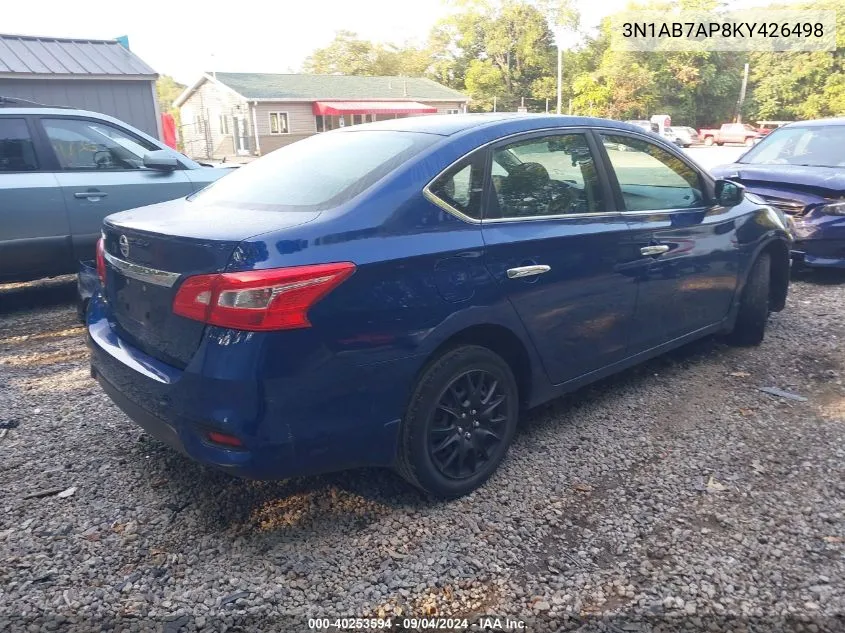 2019 Nissan Sentra S VIN: 3N1AB7AP8KY426498 Lot: 40253594