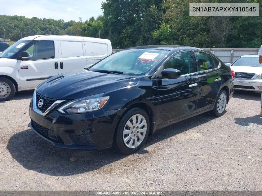 2019 Nissan Sentra S VIN: 3N1AB7APXKY410545 Lot: 40254092