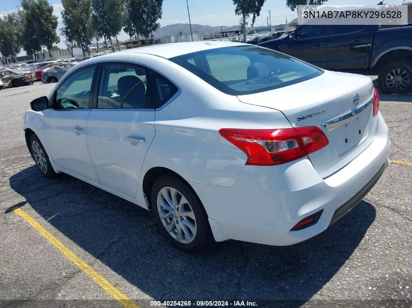 2019 Nissan Sentra Sv VIN: 3N1AB7AP8KY296528 Lot: 40254265