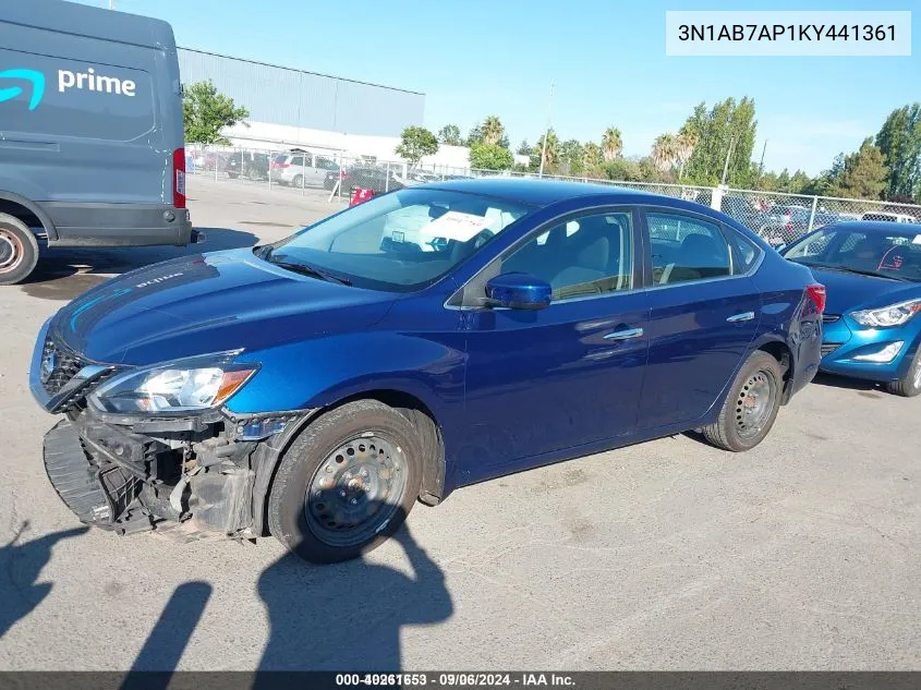 2019 Nissan Sentra S VIN: 3N1AB7AP1KY441361 Lot: 40261653