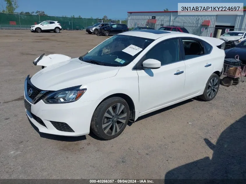 3N1AB7AP1KY224697 2019 Nissan Sentra Sv