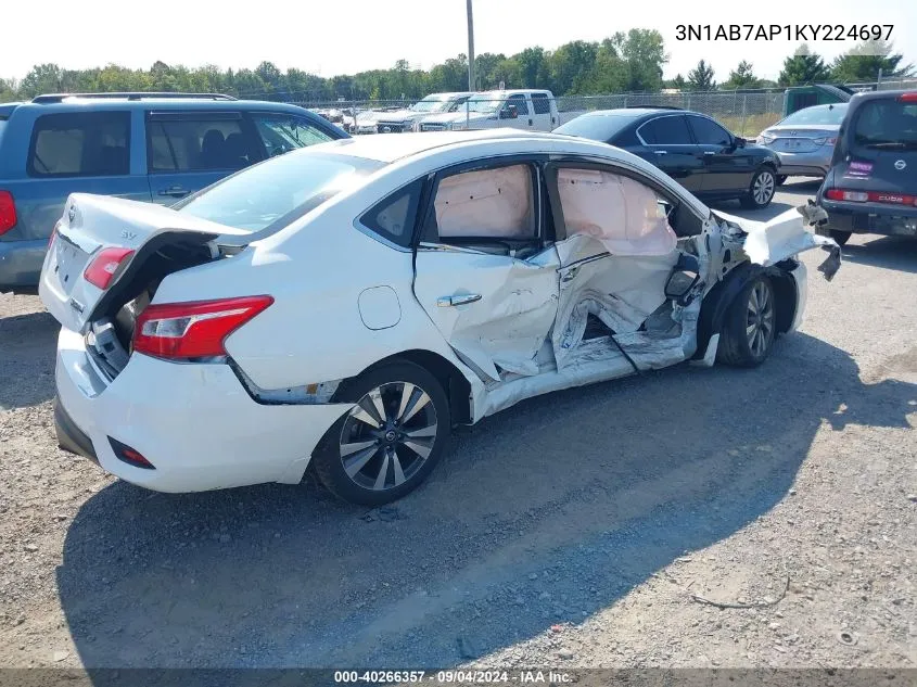 3N1AB7AP1KY224697 2019 Nissan Sentra Sv