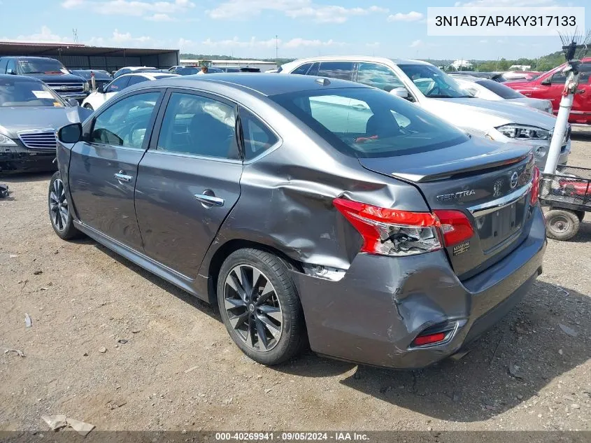 3N1AB7AP4KY317133 2019 Nissan Sentra Sr