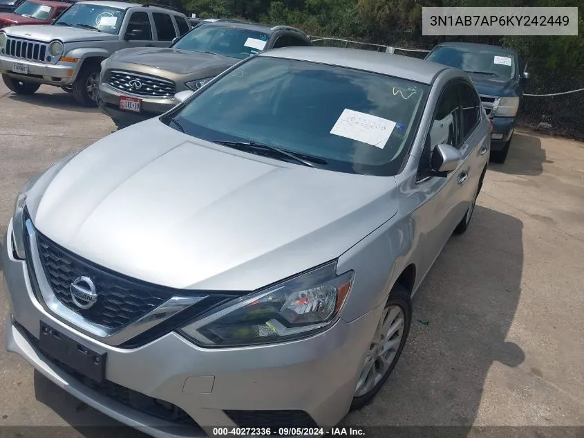 2019 Nissan Sentra Sv VIN: 3N1AB7AP6KY242449 Lot: 40272336