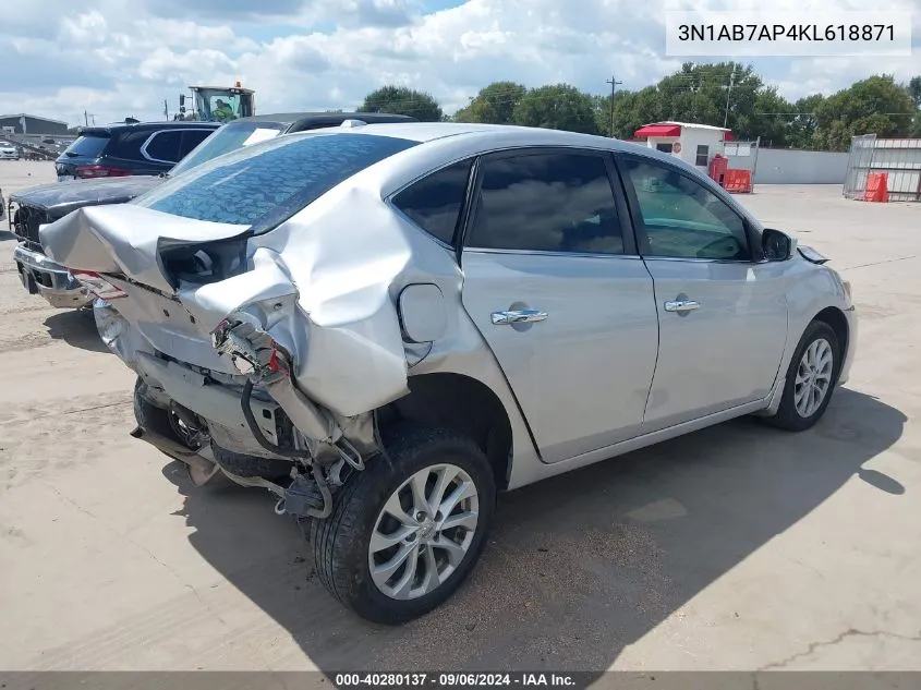 3N1AB7AP4KL618871 2019 Nissan Sentra Sv