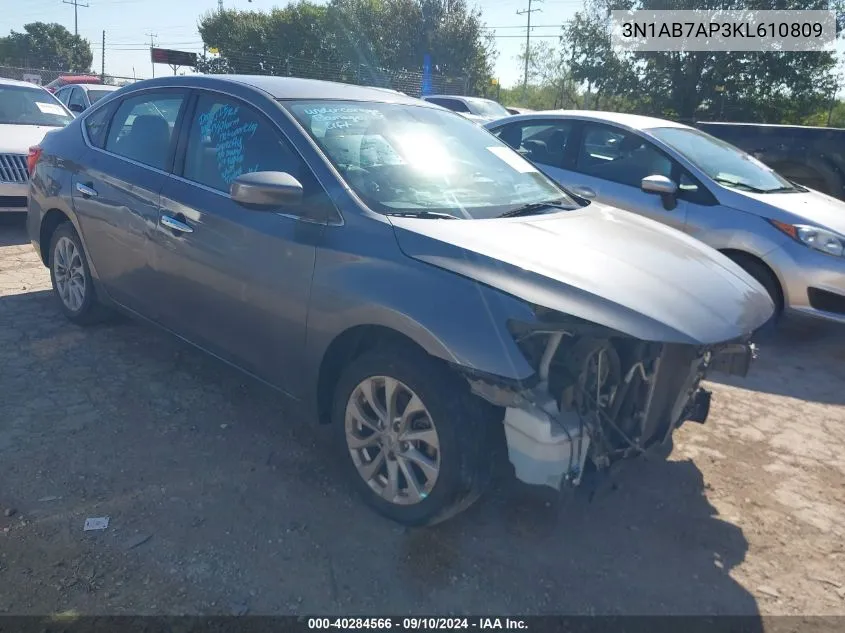 3N1AB7AP3KL610809 2019 Nissan Sentra Sv