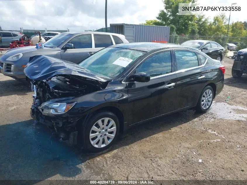 2019 Nissan Sentra S/Sv/Sr/Sl VIN: 3N1AB7AP6KY333558 Lot: 40284739