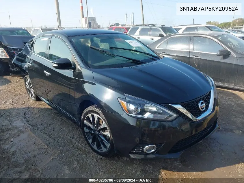 2019 Nissan Sentra Sr VIN: 3N1AB7AP5KY209524 Lot: 40285706