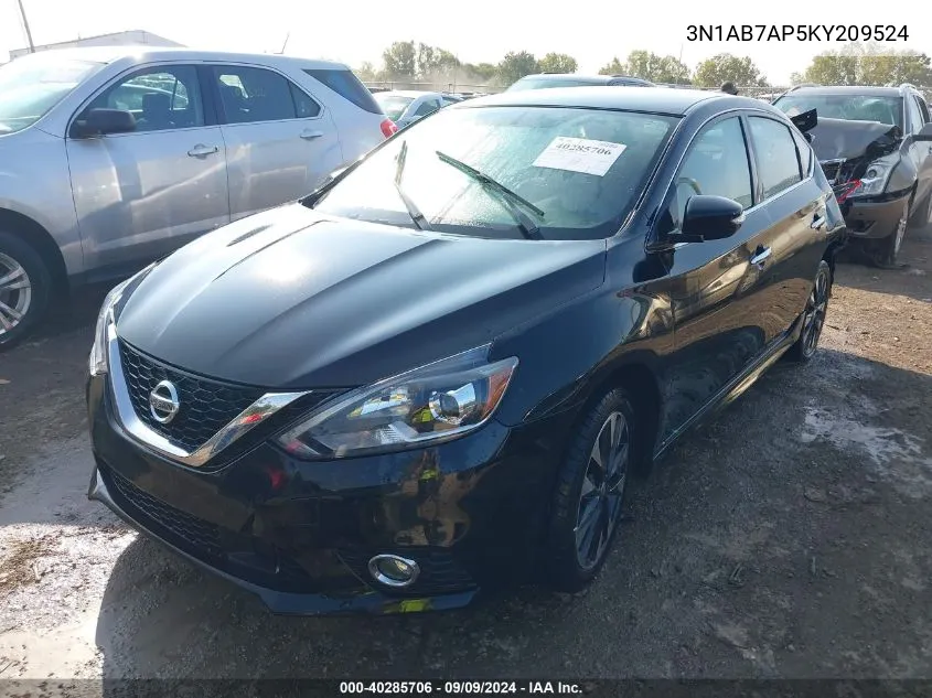 2019 Nissan Sentra Sr VIN: 3N1AB7AP5KY209524 Lot: 40285706