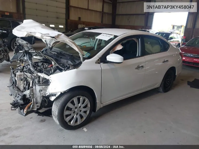 2019 Nissan Sentra Sv VIN: 3N1AB7AP3KY458047 Lot: 40291532