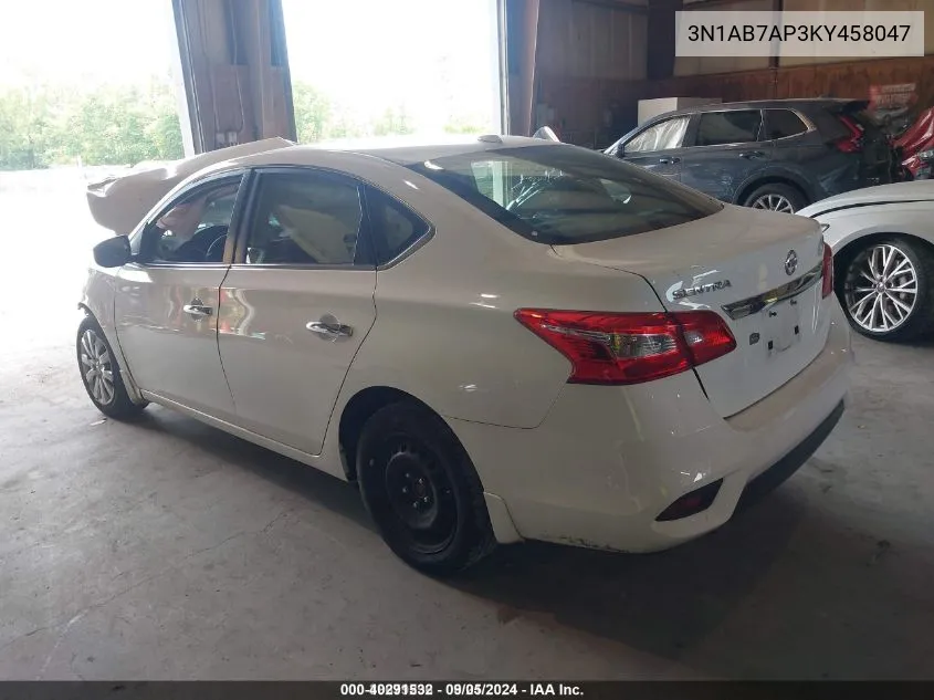 2019 Nissan Sentra Sv VIN: 3N1AB7AP3KY458047 Lot: 40291532