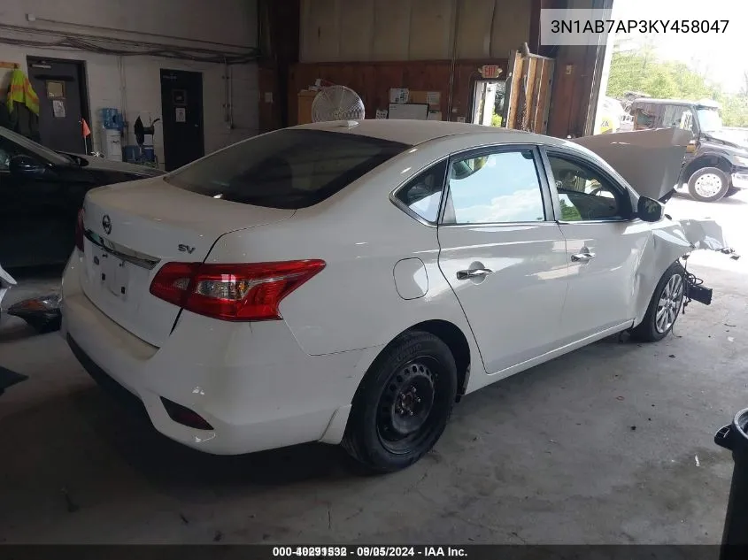 3N1AB7AP3KY458047 2019 Nissan Sentra Sv