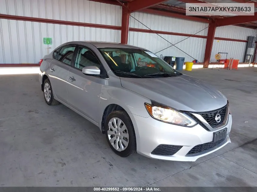 2019 Nissan Sentra S VIN: 3N1AB7APXKY378633 Lot: 40299552