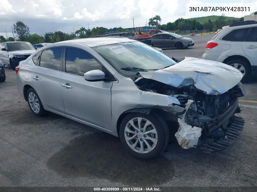 2019 Nissan Sentra S/Sv/Sr/Sl VIN: 3N1AB7AP9KY428311 Lot: 40309899