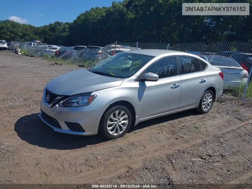 2019 Nissan Sentra Sv VIN: 3N1AB7AP6KY376152 Lot: 40320714