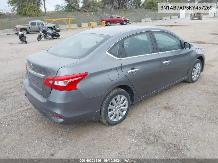 2019 Nissan Sentra S VIN: 3N1AB7AP5KY457269 Lot: 40321516