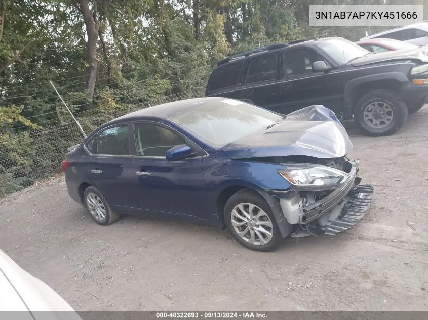 3N1AB7AP7KY451666 2019 Nissan Sentra S/Sv/Sr/Sl