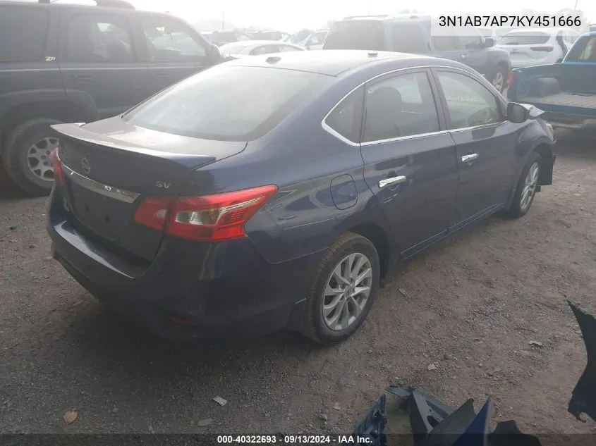 3N1AB7AP7KY451666 2019 Nissan Sentra S/Sv/Sr/Sl