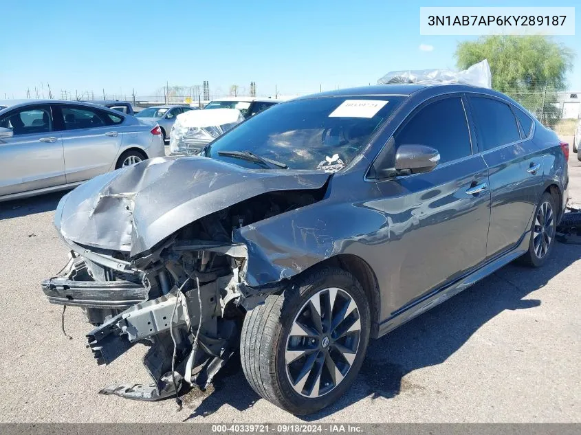 3N1AB7AP6KY289187 2019 Nissan Sentra Sr