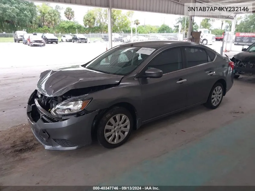 3N1AB7AP4KY232146 2019 Nissan Sentra S