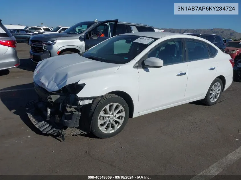 2019 Nissan Sentra Sv VIN: 3N1AB7AP6KY234724 Lot: 40349359