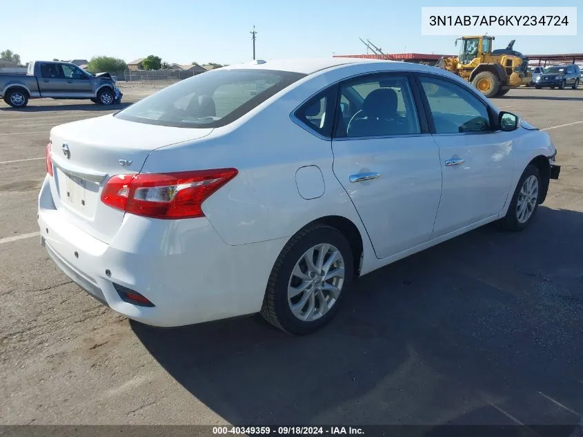 3N1AB7AP6KY234724 2019 Nissan Sentra Sv