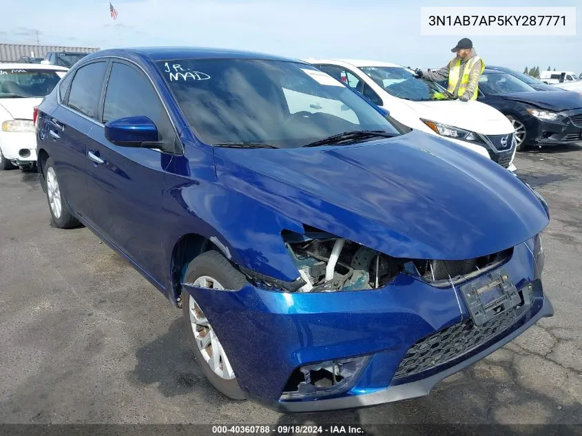 3N1AB7AP5KY287771 2019 Nissan Sentra Sv