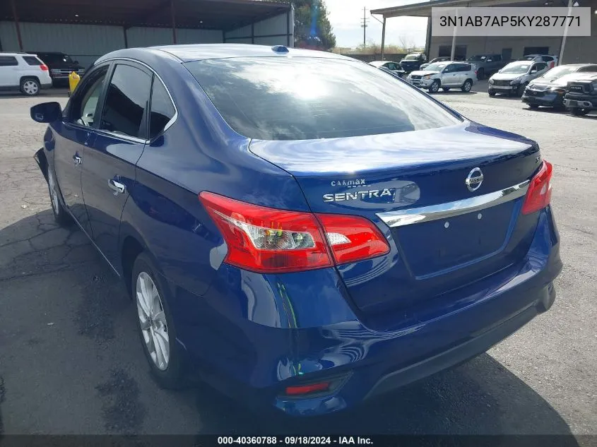 3N1AB7AP5KY287771 2019 Nissan Sentra Sv