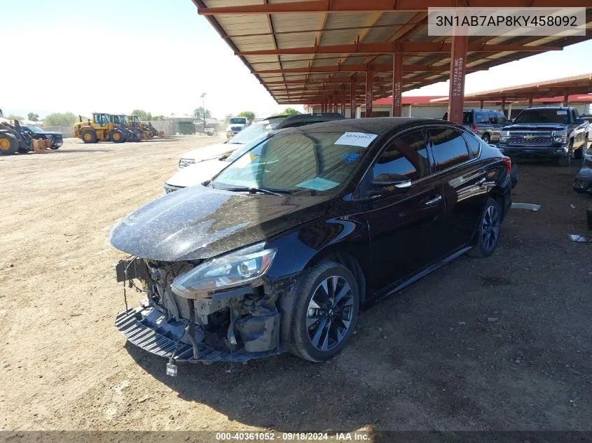 2019 Nissan Sentra Sr VIN: 3N1AB7AP8KY458092 Lot: 40361052