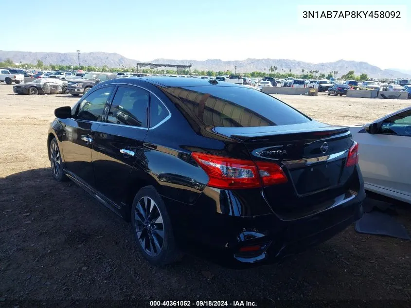 3N1AB7AP8KY458092 2019 Nissan Sentra Sr