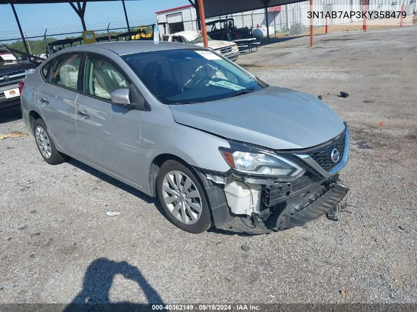 2019 Nissan Sentra S VIN: 3N1AB7AP3KY358479 Lot: 40362149