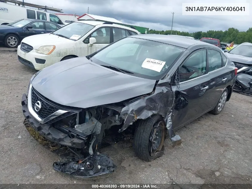 2019 Nissan Sentra S VIN: 3N1AB7AP6KY406041 Lot: 40368393