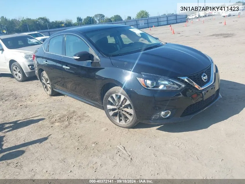 3N1AB7AP1KY411423 2019 Nissan Sentra S/Sv/Sr/Sl