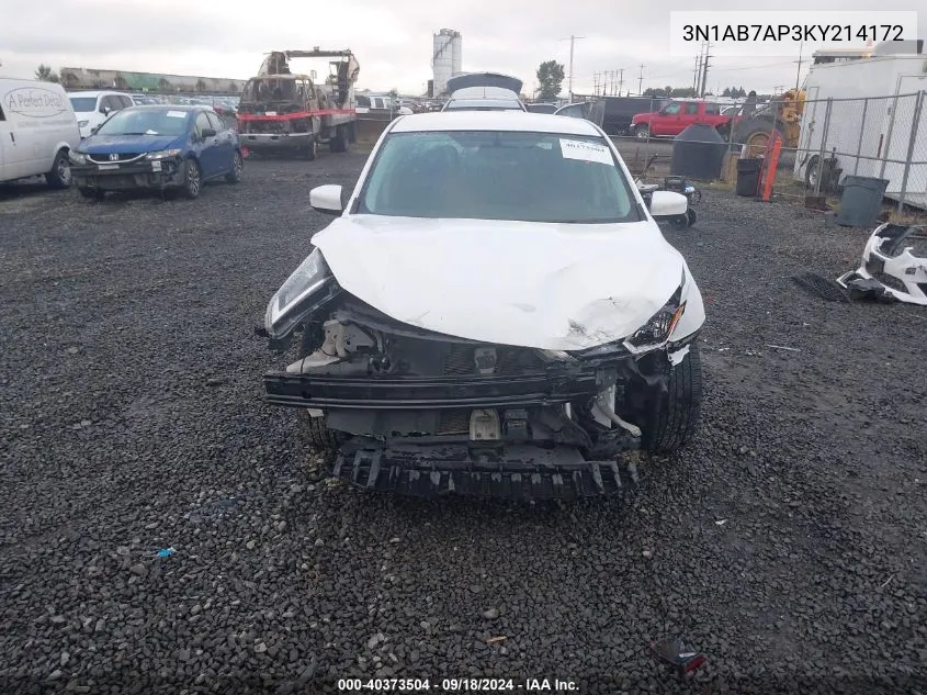 3N1AB7AP3KY214172 2019 Nissan Sentra S/Sv/Sr/Sl