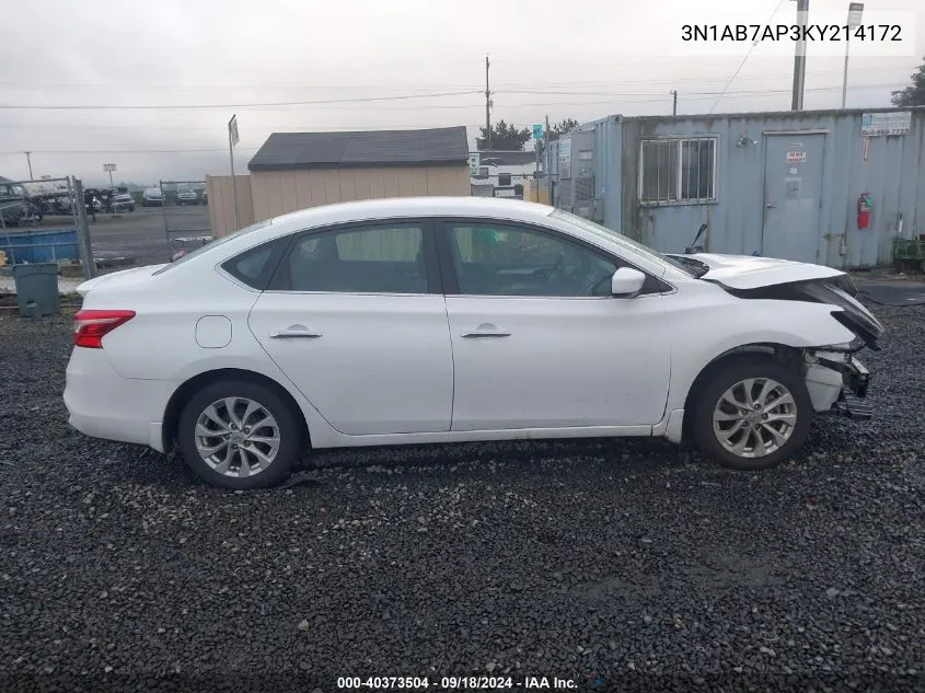 3N1AB7AP3KY214172 2019 Nissan Sentra S/Sv/Sr/Sl