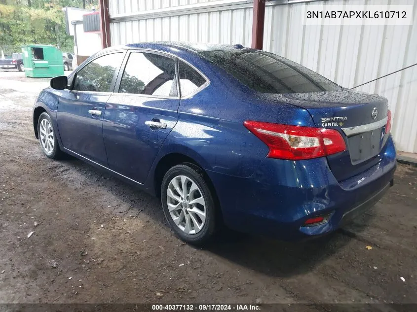 3N1AB7APXKL610712 2019 Nissan Sentra Sv